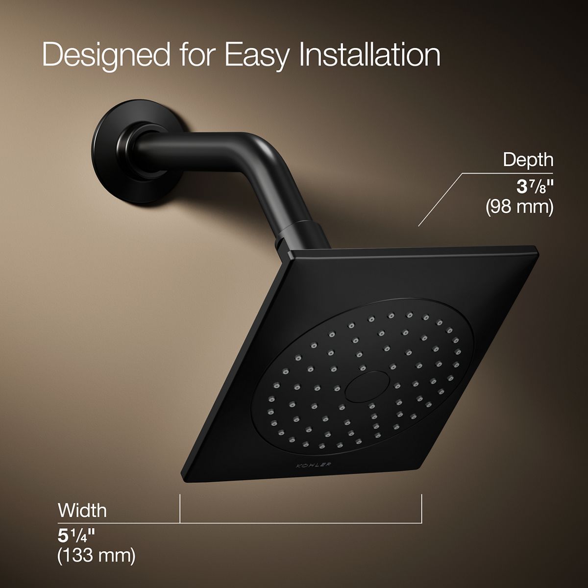 Loure® Single-function showerhead, 2.5 gpm