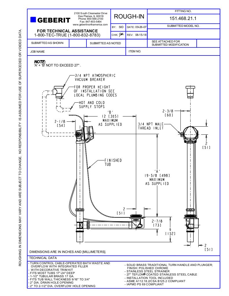 CASCADING TUB FILLER