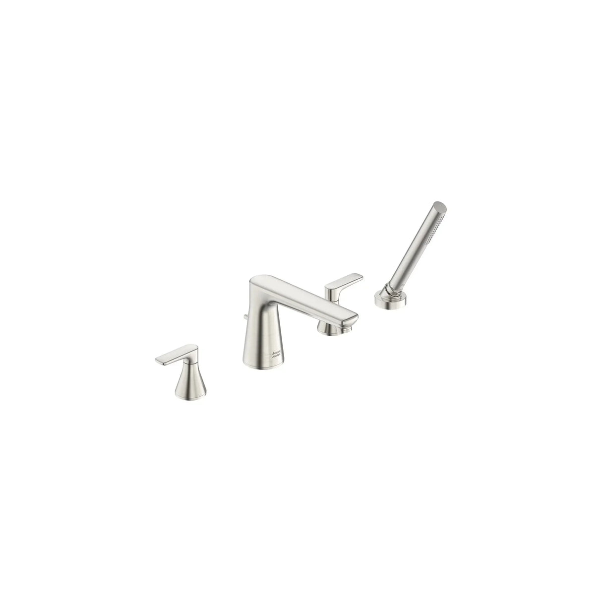 Aspirations 4-Hole 2-Handle Deck Mount Roman Tub Faucet With Lever Handles and Personal Shower