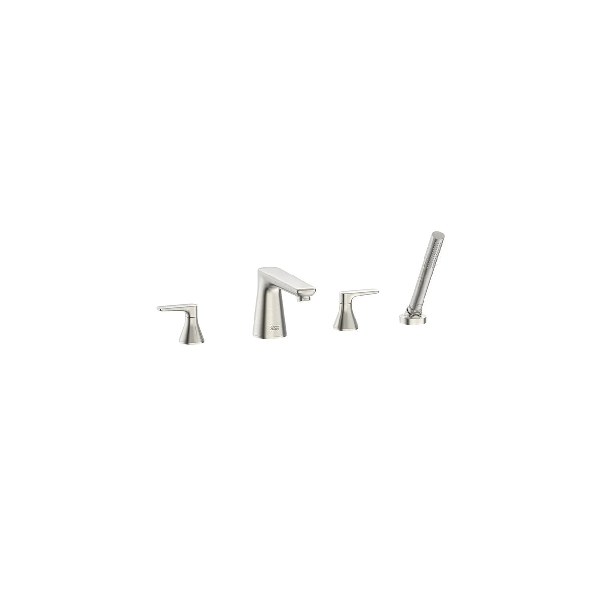 Aspirations 4-Hole 2-Handle Deck Mount Roman Tub Faucet With Lever Handles and Personal Shower