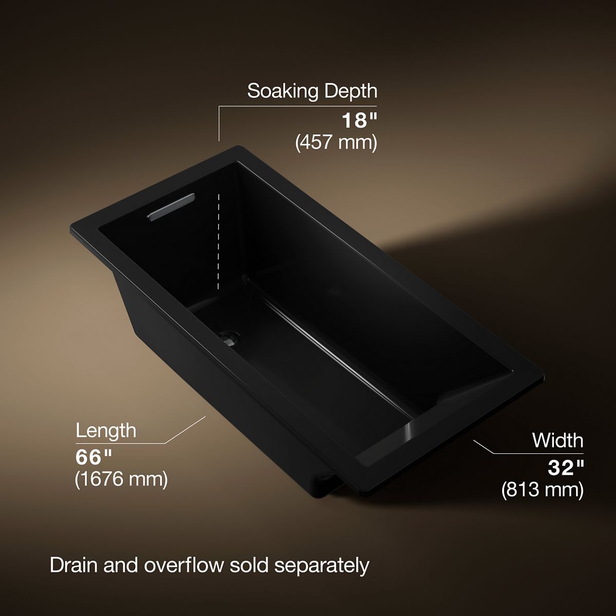 Underscore® 66" x 32" drop-in bath