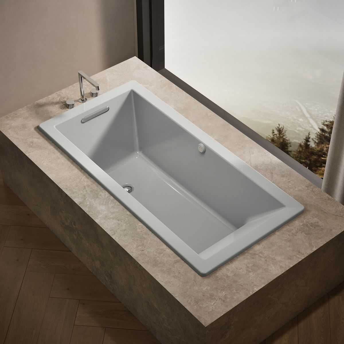 Underscore® 66" x 32" drop-in Heated BubbleMassage™ air bath