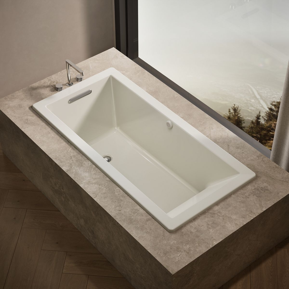 Underscore® 66" x 32" drop-in Heated BubbleMassage™ air bath