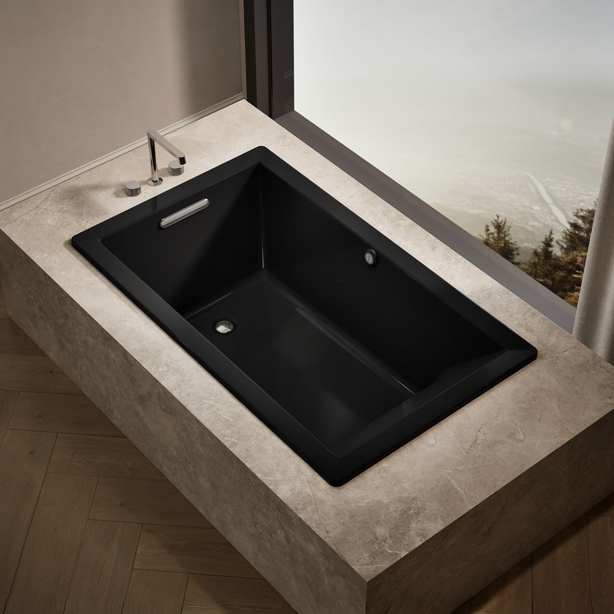 Underscore® 60" x 36" drop-in bath with Bask® heated surface