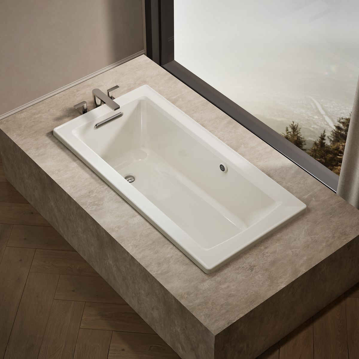 Archer® 60" x 30" drop-in bath with Bask® heated surface