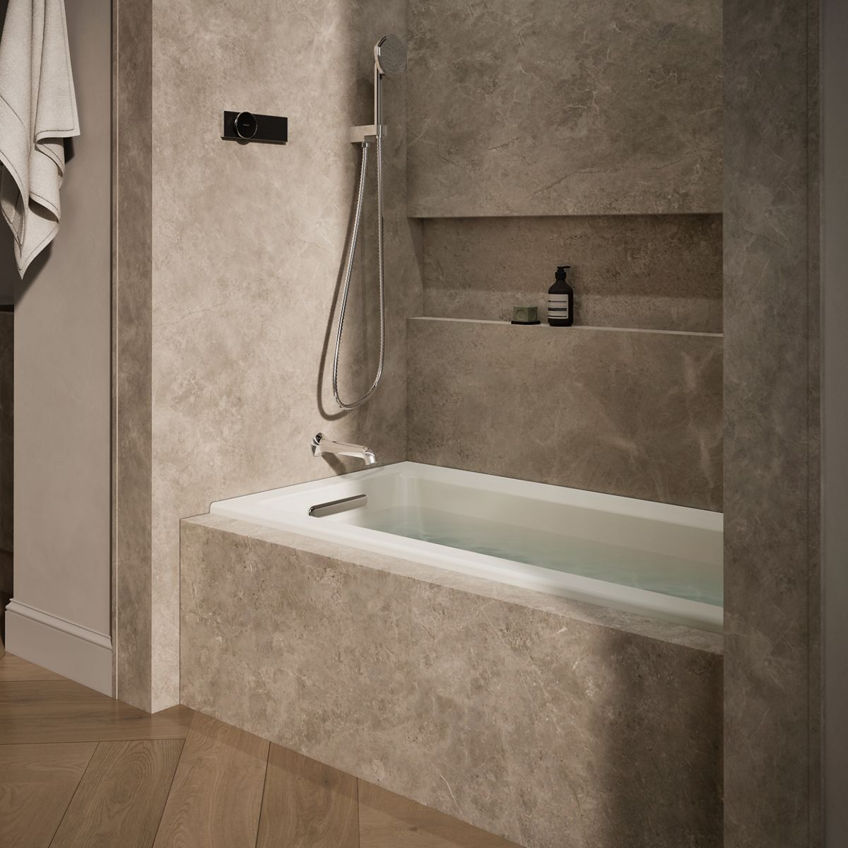 Archer® 60" x 30" alcove Heated BubbleMassage™ air bath, left drain