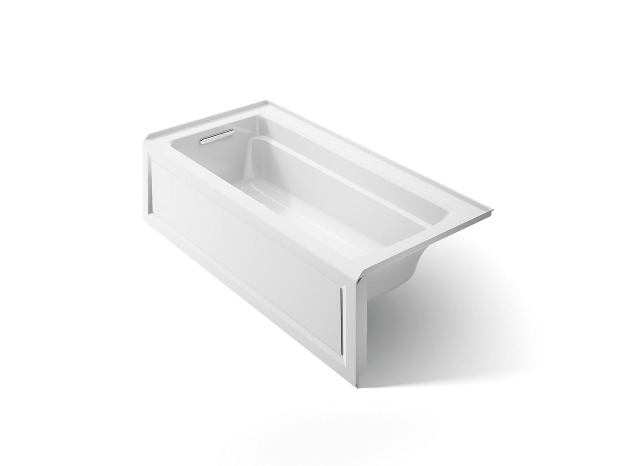 Archer® 66" x 32" alcove bath with Bask® heated surface, left drain