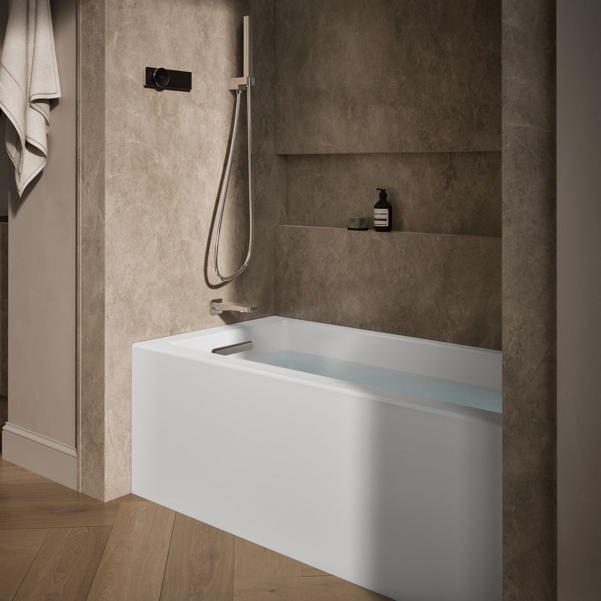 Underscore® 60" x 30" alcove bath, left drain