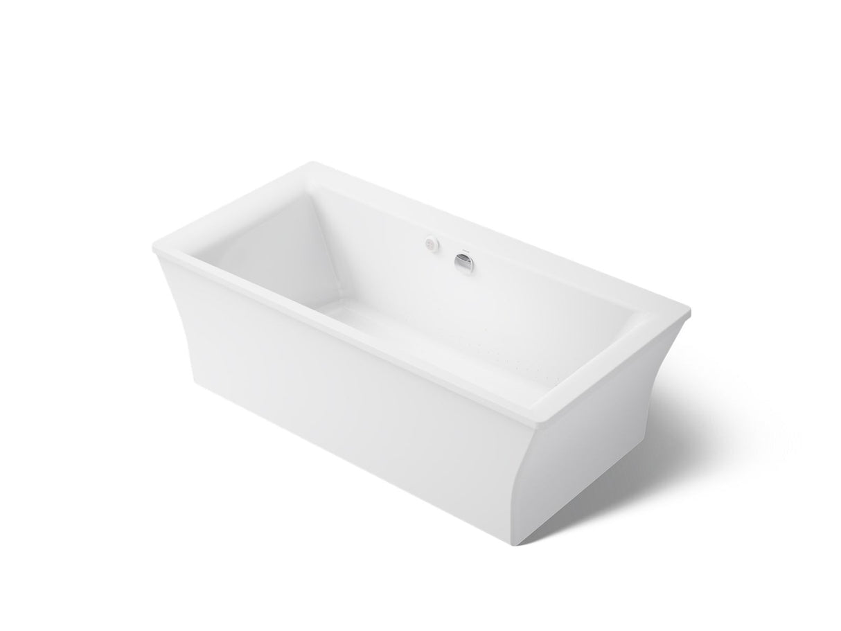 Stargaze® 72" x 36" freestanding Heated BubbleMassage™ air bath with fluted shroud