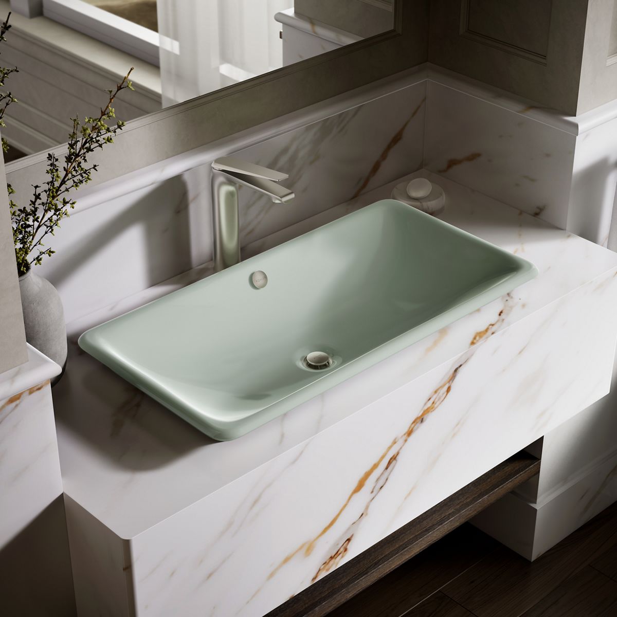 Iron Plains® 30" rectangular drop-in / undermount / vessel bathroom sink