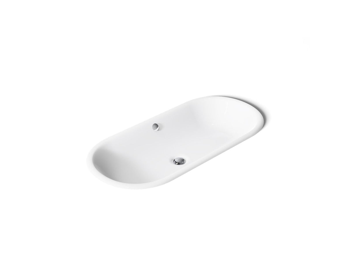 Iron Plains® 33" oval drop-in/undermount bathroom sink