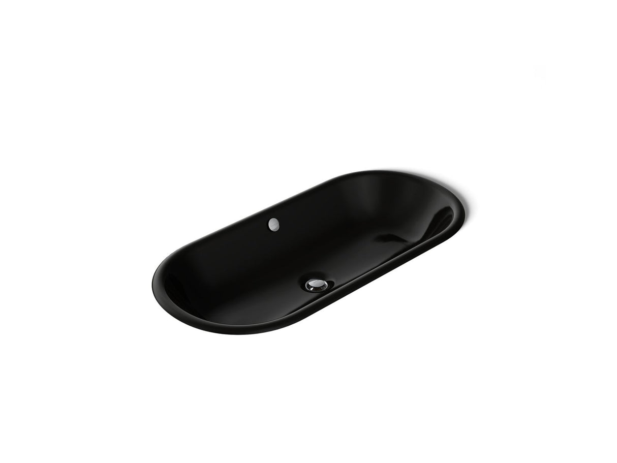 Iron Plains® 33" oval drop-in/undermount bathroom sink