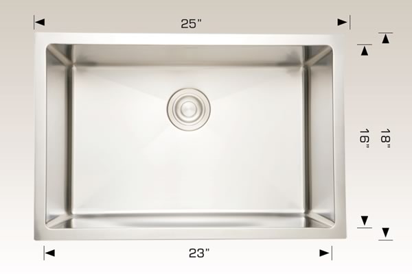 Kitchen Sinks 25" X 18" X 10" 202219c