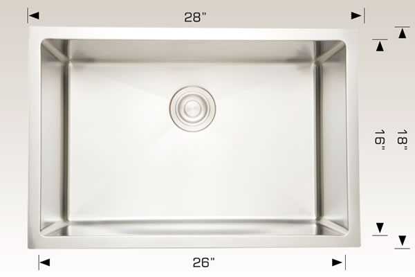 Stainless Steel Sinks 28" X 18" X 10" 203338c