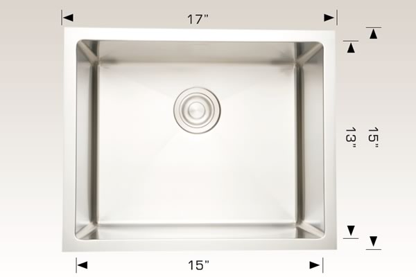 Stainless Steel Sinks 17" X 15" X 9" 203340c
