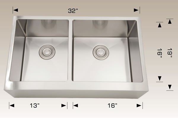 Kitchen Sink 32" X 19" X 10" Bosco Deluxe Series #203624