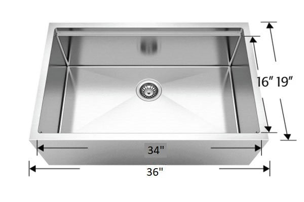 Stainless Steel Sinks 36" X 19" X 10" 213625m