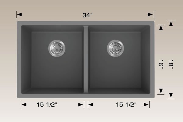 Granite Sinks 34" X 18" X 9 1/2" 205153m