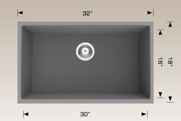 Granite Sinks 32" X 18" X 9 1/2" 205156s