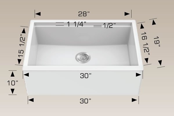 Bosco 205330M Apron Front Kitchen Sink