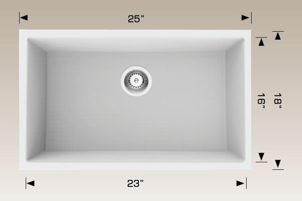 Granite Sinks 25" X 18" X 9 1/2" 205363s