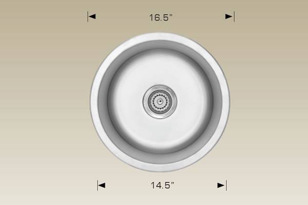 Kitchen Sink 16.5" Round Bosco Super Series #207011