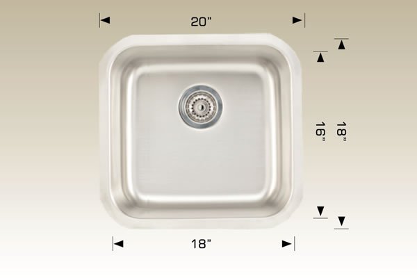 Stainless Steel Sinks 20" X 18" X 7" 207021