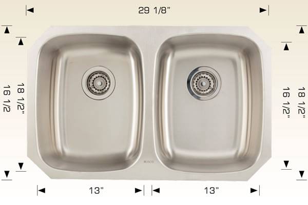 Kitchen Sink 29 1/8" X 18 1/2" Bosco Builder Series #207022