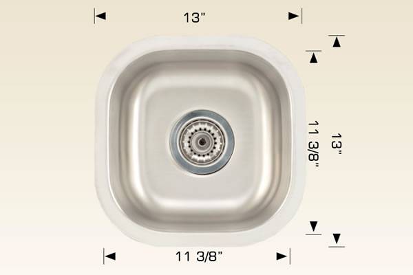 Kitchen Sink 13" X 13" X 6 1/2" Bosco Builder Series #207023