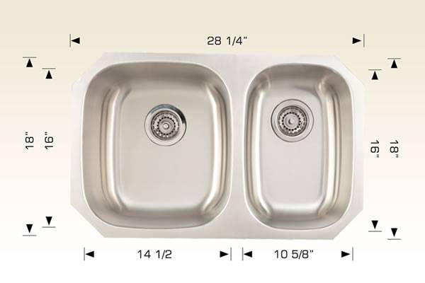 Kitchen Sink 28 1/4" X 18" X 8" Bosco Builder Series #207028