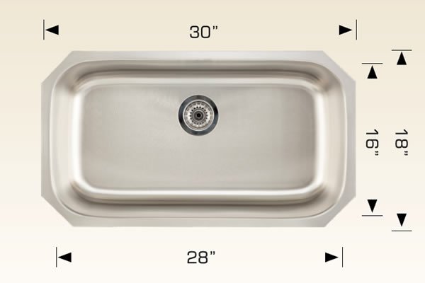 Kitchen Sink 30 " X 18" X 9" Bosco Builder Series #207046