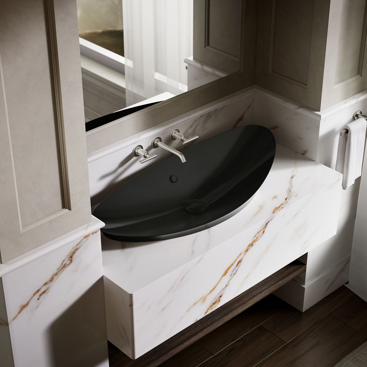 Veil™ 38-1/2" oval vessel bathroom sink