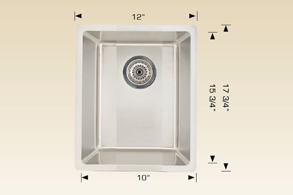 Stainless Steel Sinks 12" X 17 3/4" X 7" 207110