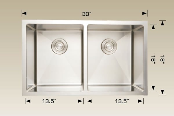Stainless Steel Sinks 30" X 18" X 8" 208008 Plus