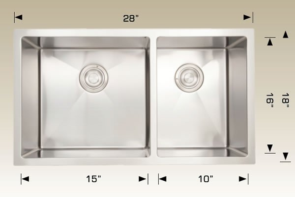 Stainless Steel Sinks 28" X 18" X 9" 208011 Plus