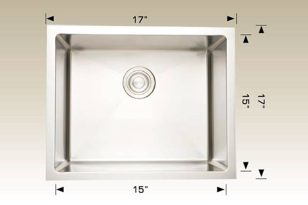 Kitchen Sink 17” X 17” X 10” Bosco Standard Series #208012