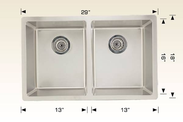 Kitchen Sink 29" X 18" X 8" Bosco Builder Series #208022