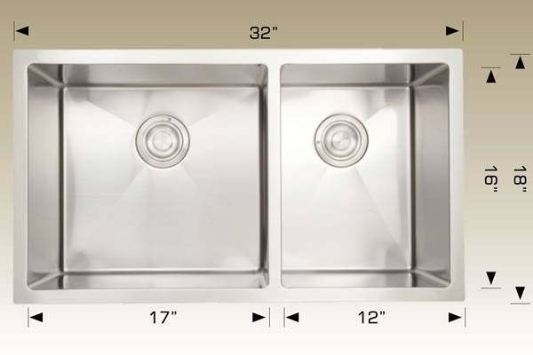 Kitchen Sink 32" X 18" X 10" Bosco Super Series #208042
