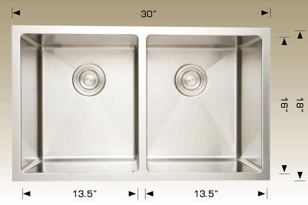 Kitchen Sink 30" X 18" X 9" Bosco Super Series #208045