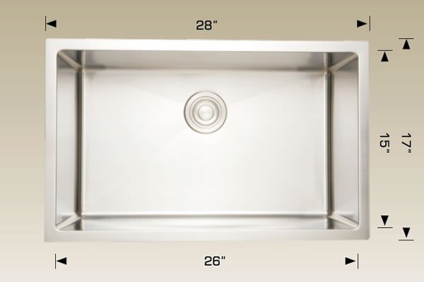 Stainless Steel Sinks 28" X 17" X 8 208057 Plus