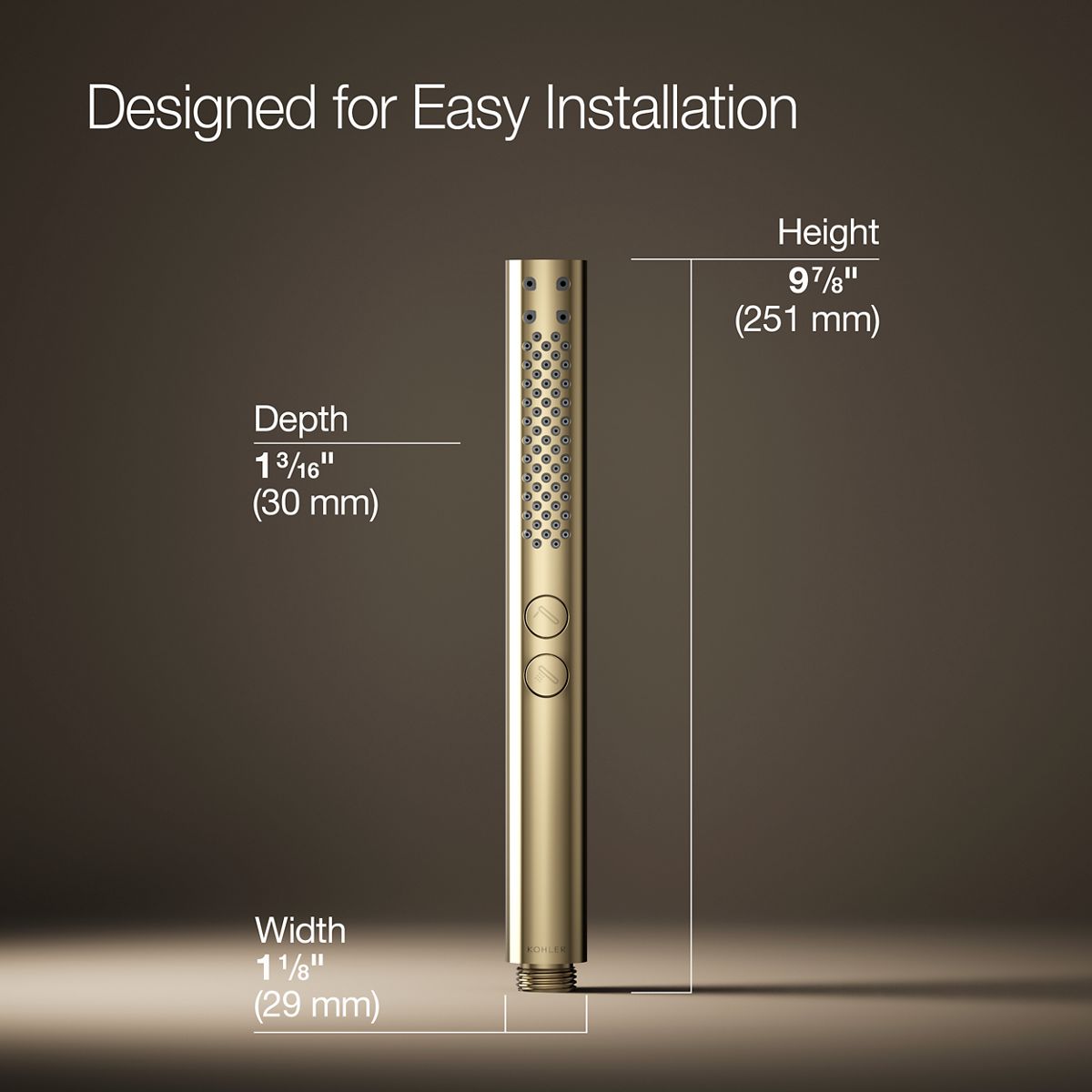 Shift®+ Round two-function handshower, 2.5 gpm