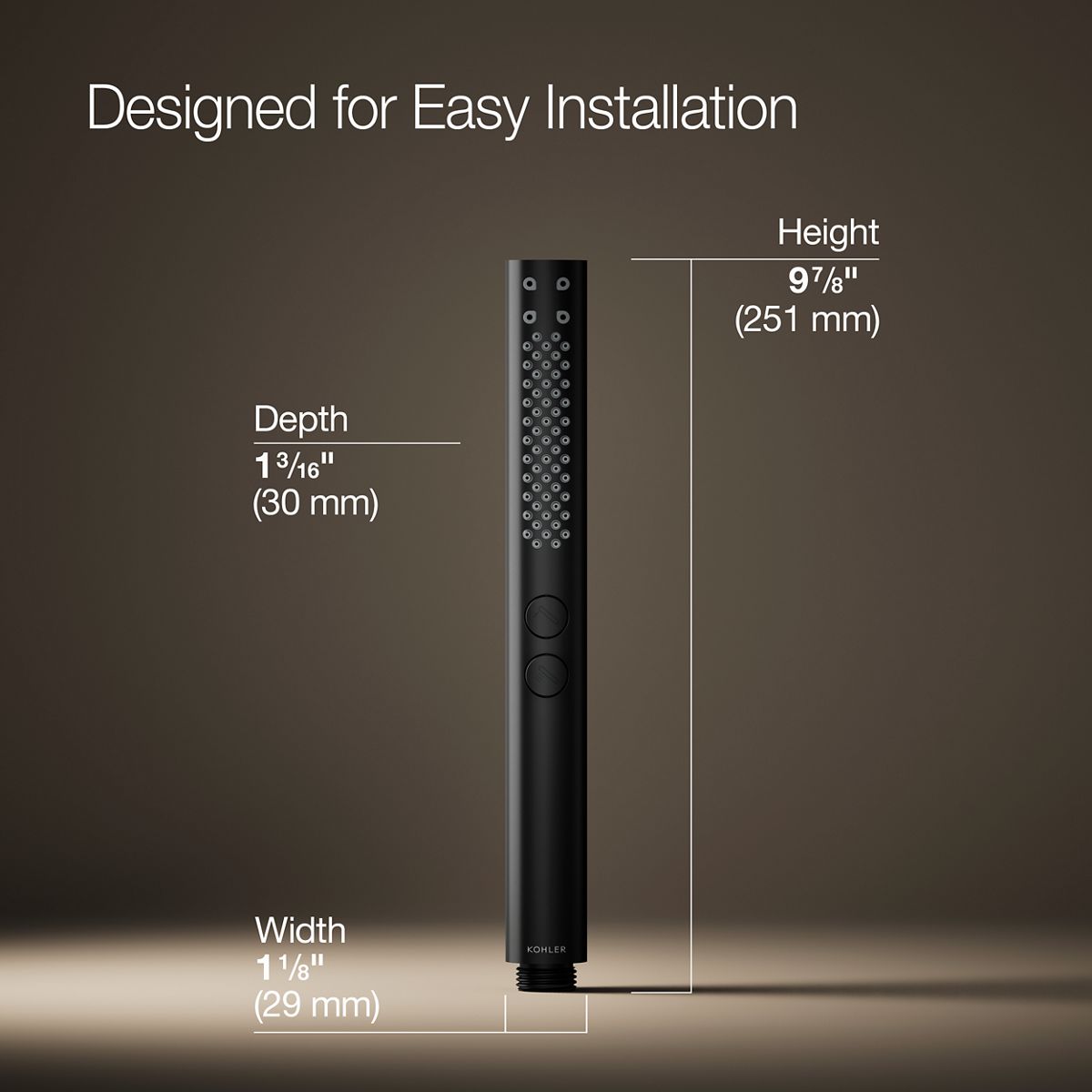 Shift®+ Round two-function handshower, 2.5 gpm