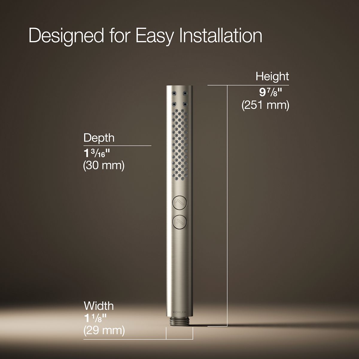 Shift®+ Round two-function handshower, 2.5 gpm