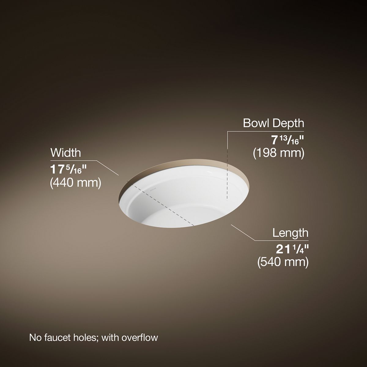 Artifacts™ 21-1/4" oval undermount bathroom sink