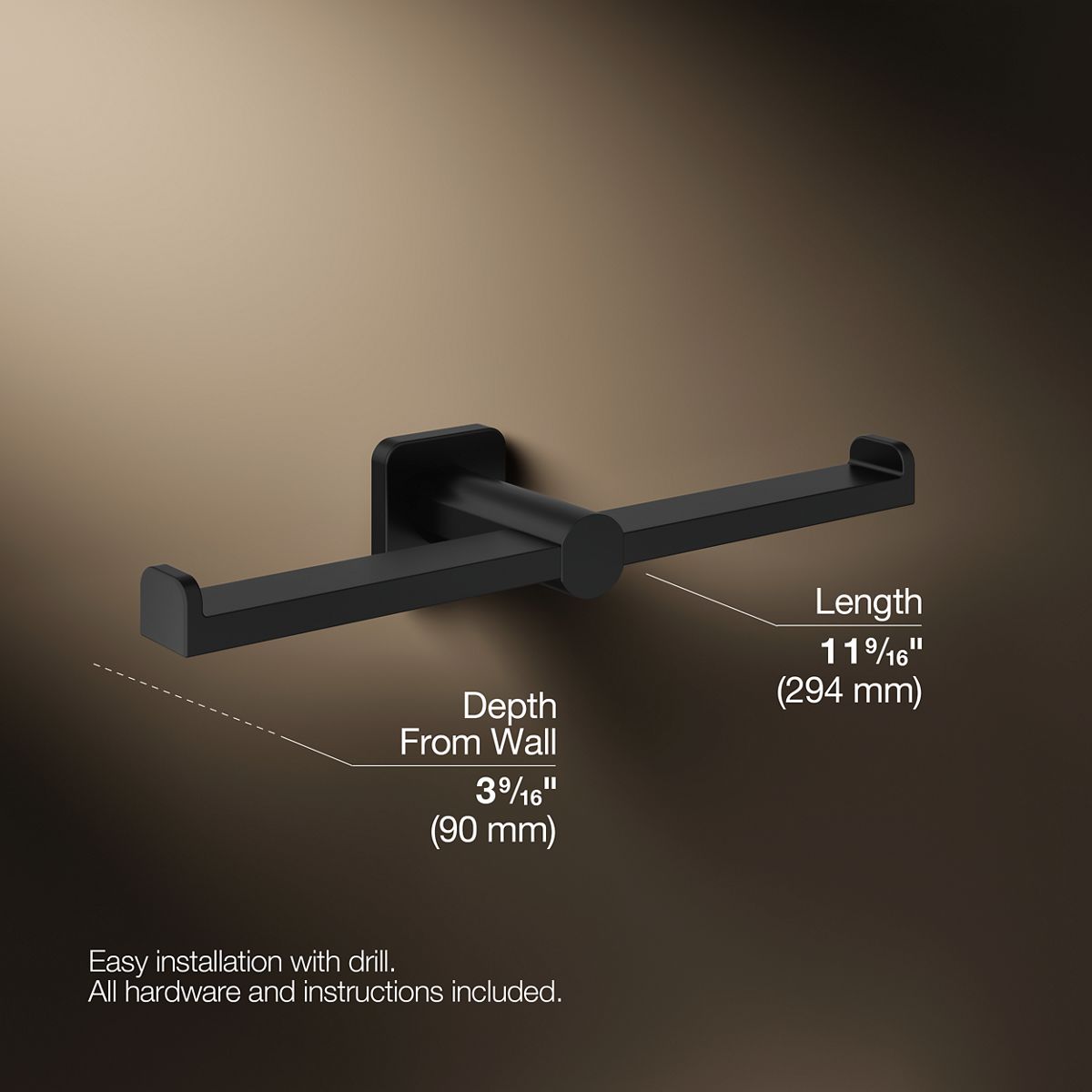 Parallel® Double toilet paper holder