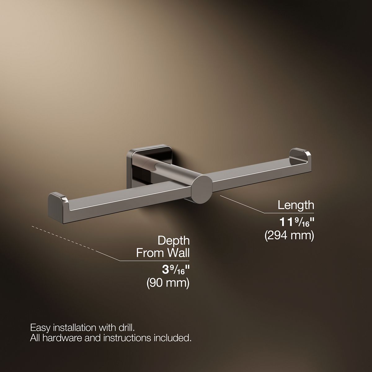Parallel® Double toilet paper holder