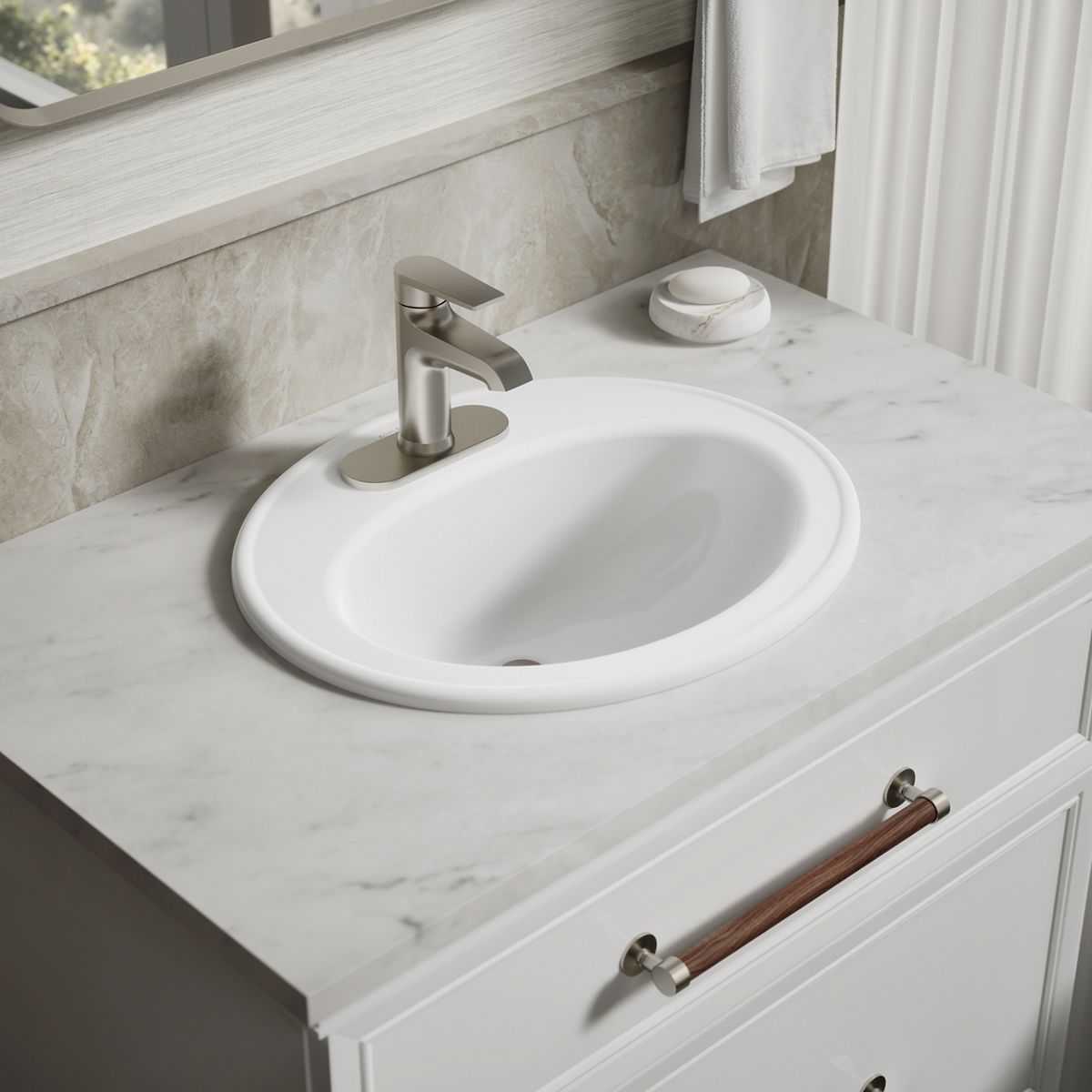 Pennington® 20-1/4" oval drop-in bathroom sink