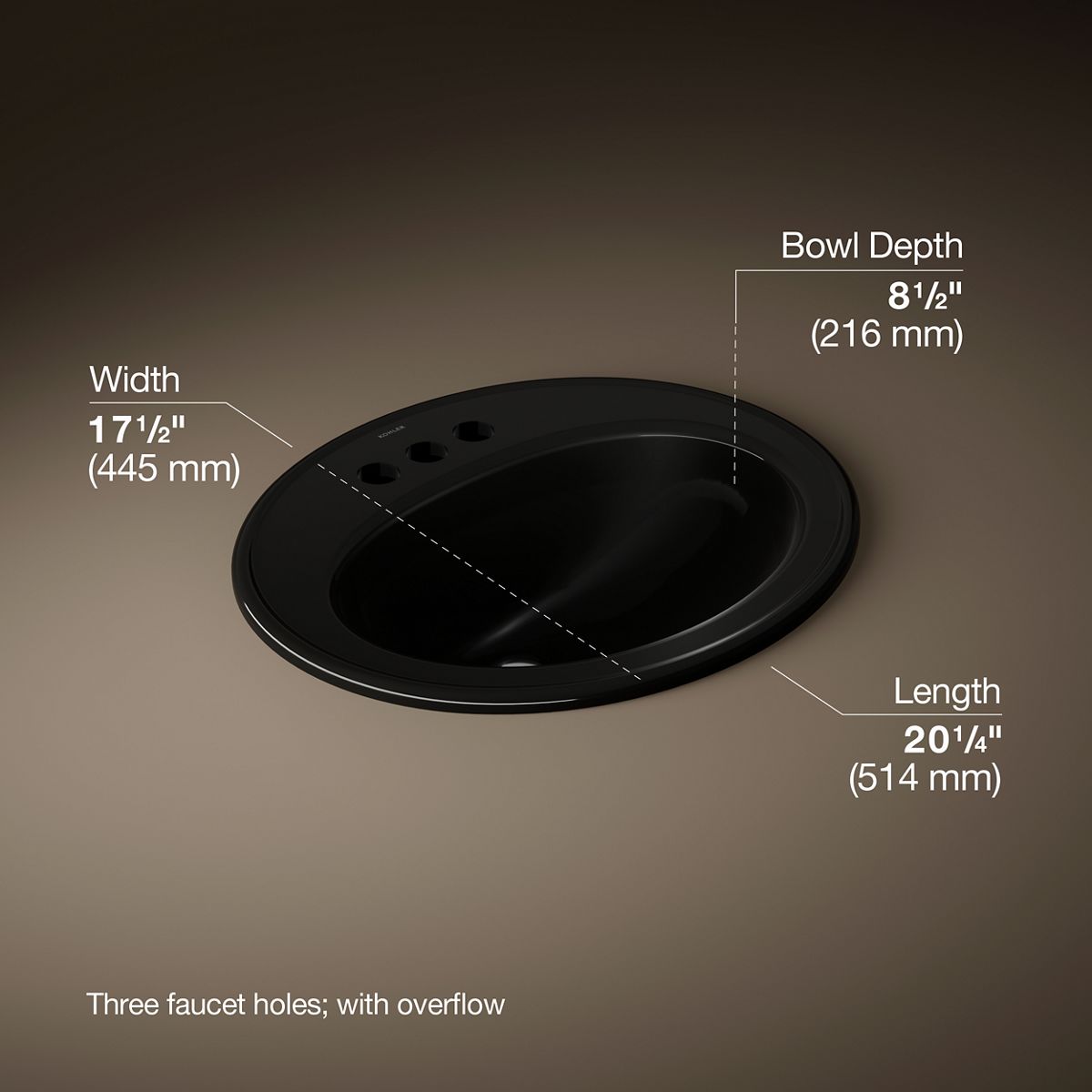 Pennington® 20-1/4" oval drop-in bathroom sink
