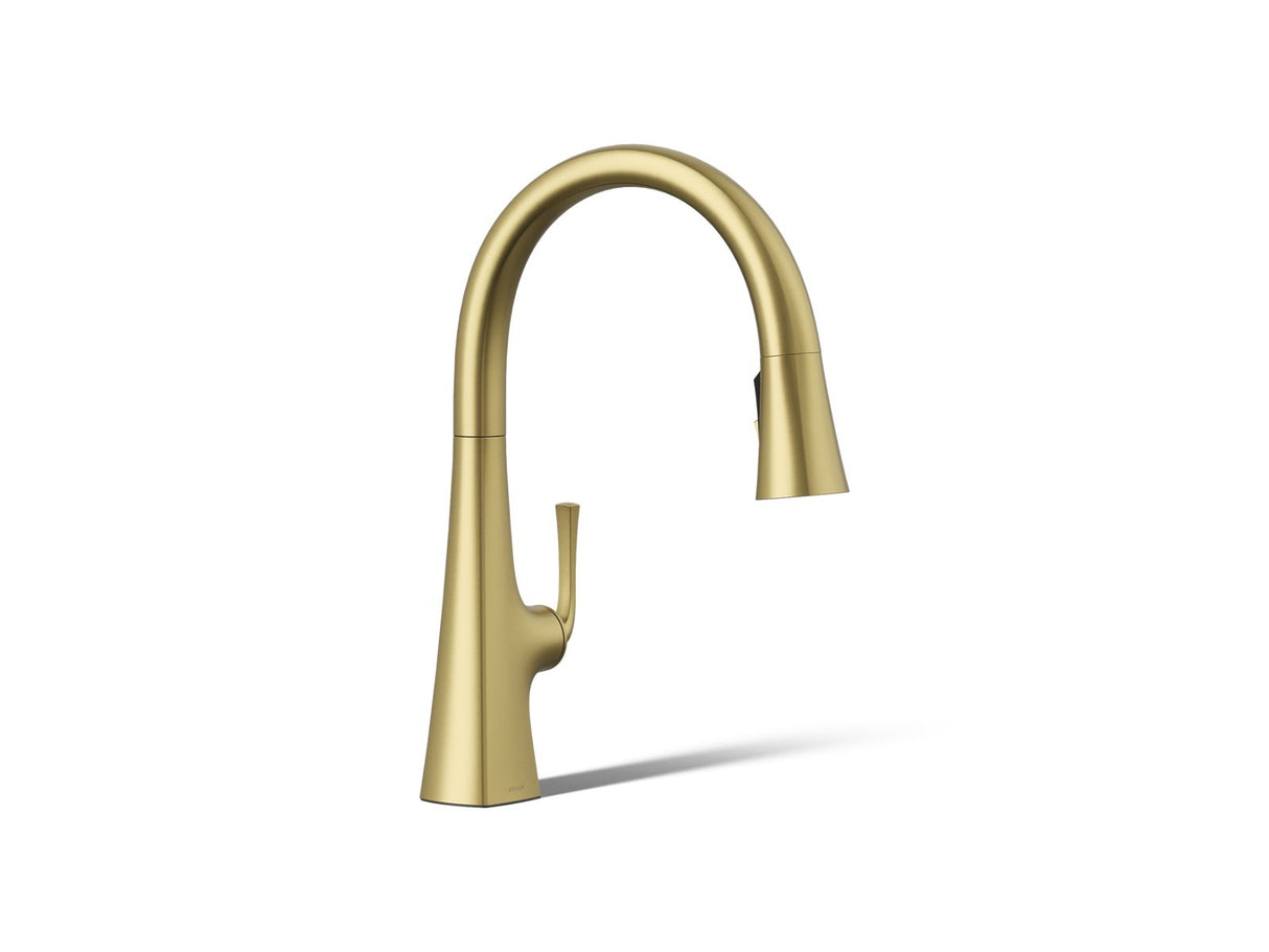 Graze® Pull-down kitchen sink faucet with three-function sprayhead
