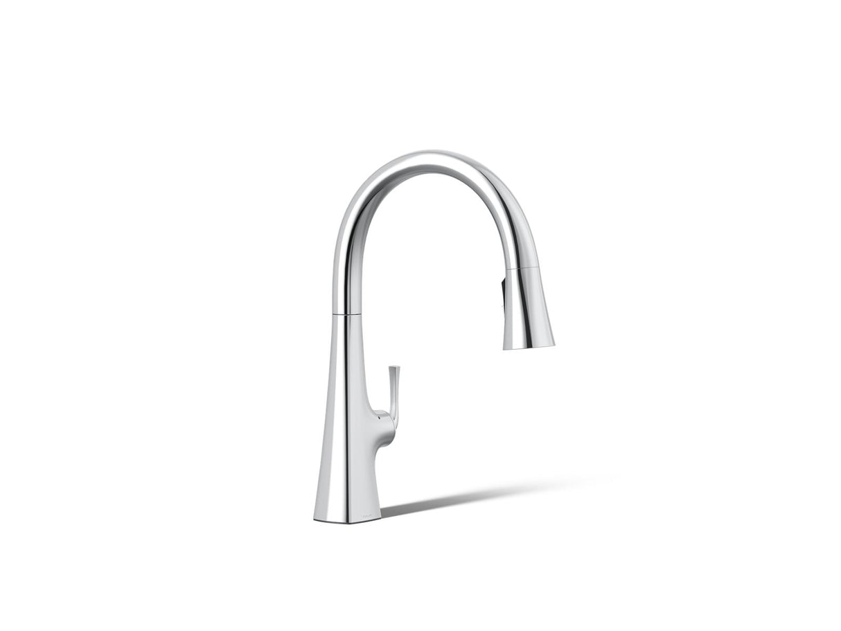 Graze® Touchless pull-down kitchen sink faucet with three-function sprayhead